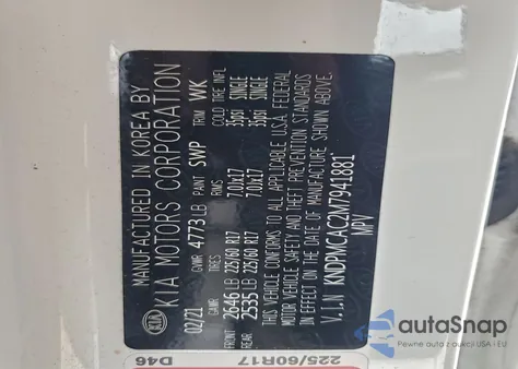 2021 Kia Sportage Lx из США, поврежденный, VIN KNDPMCAC2M7941881